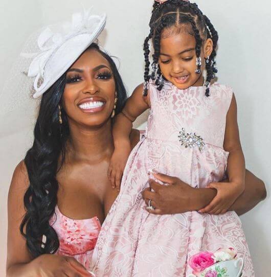 Pilar Jhena McKinley with her mother Porsha Williams.